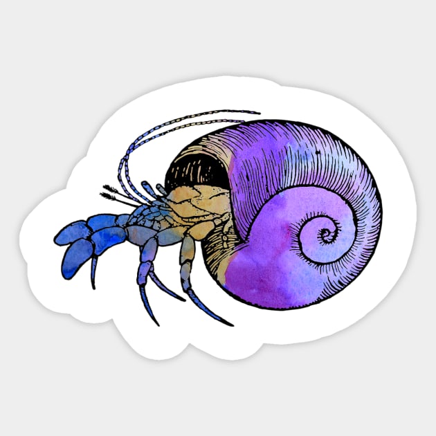 Hermit Crab Sticker by BittenByErmines